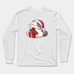 Fat Christmas Cat Long Sleeve T-Shirt